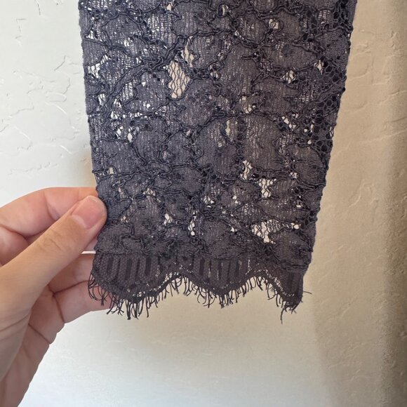 Diane Von Furstenberg Zarita Gray Lace Sheath Dress 3/4 Sleeves Womens Size 4 - Picture 5 of 14